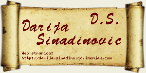 Darija Sinadinović vizit kartica